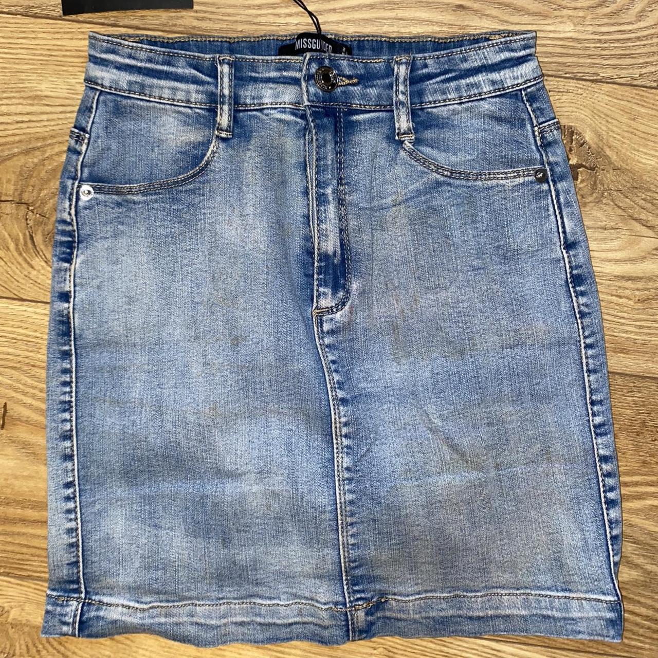 Missguided Denim Blue vintage mini skirt Love the... - Depop