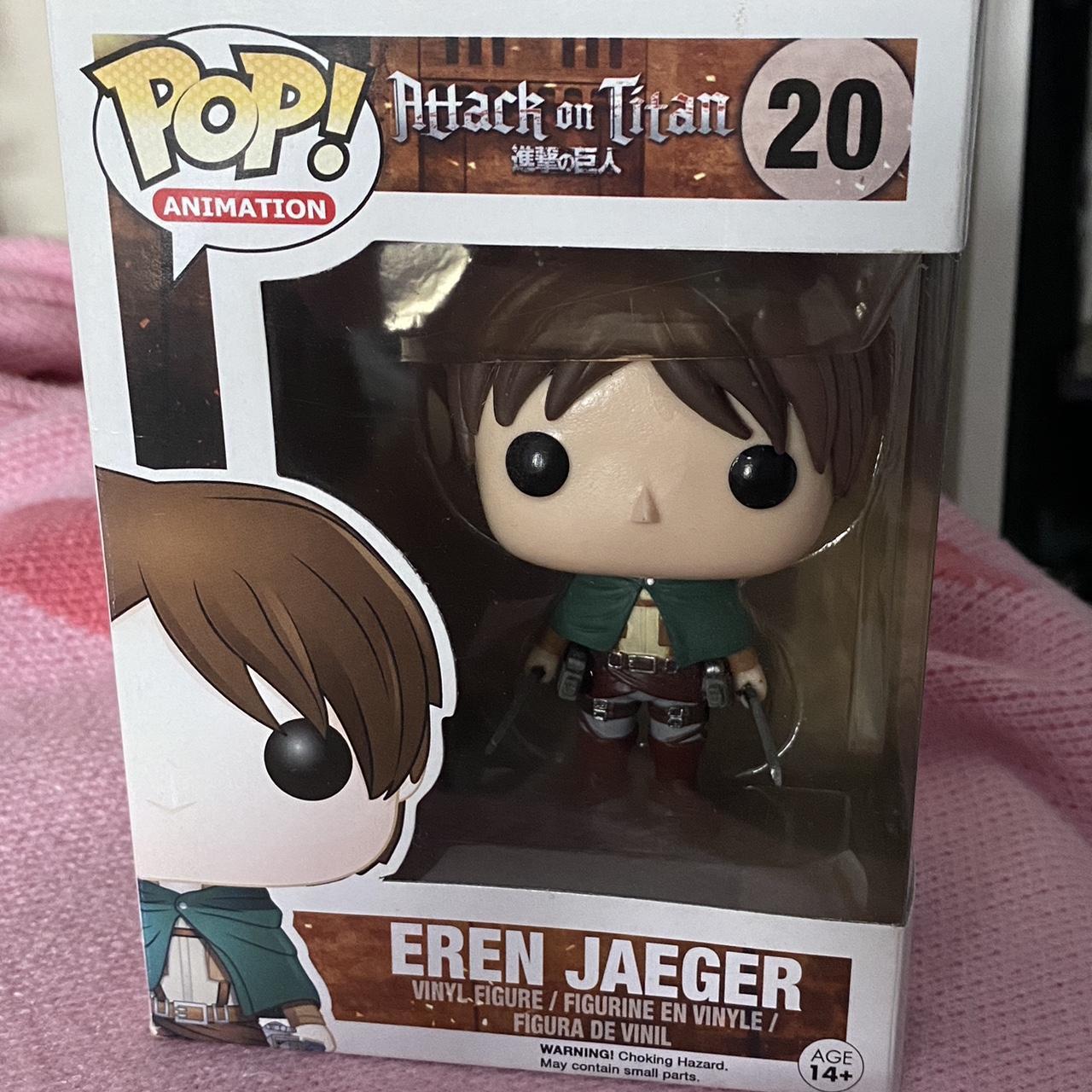 Attack on Titan Eren funko pop vinyl figure Box... - Depop