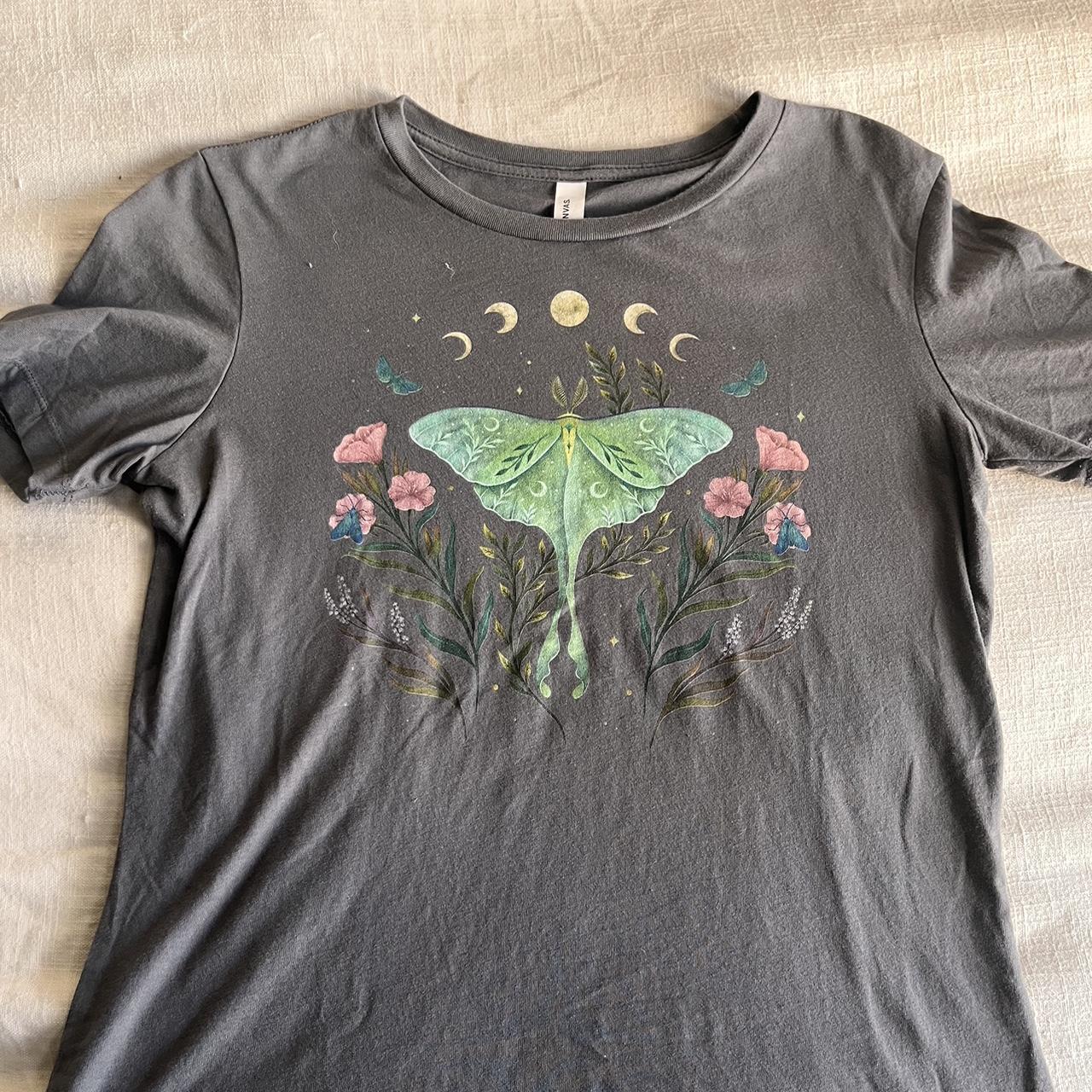 Luna moth shirt. The tag says it’s a size medium,... - Depop