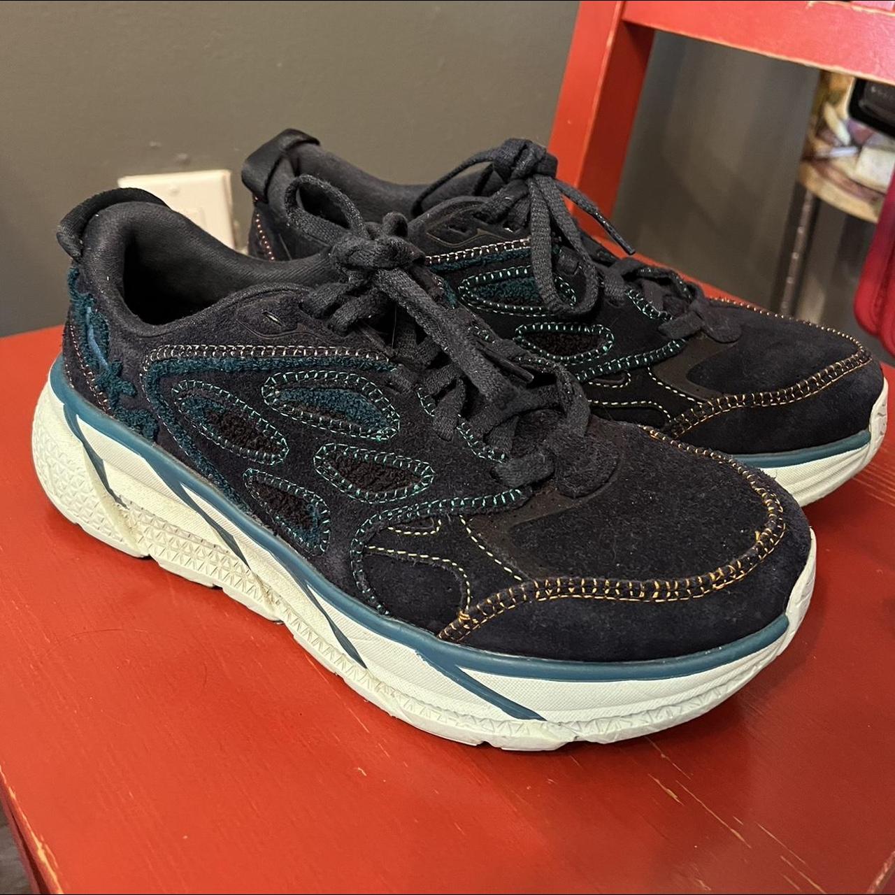 Hoka One One Women's Navy Trainers | Depop