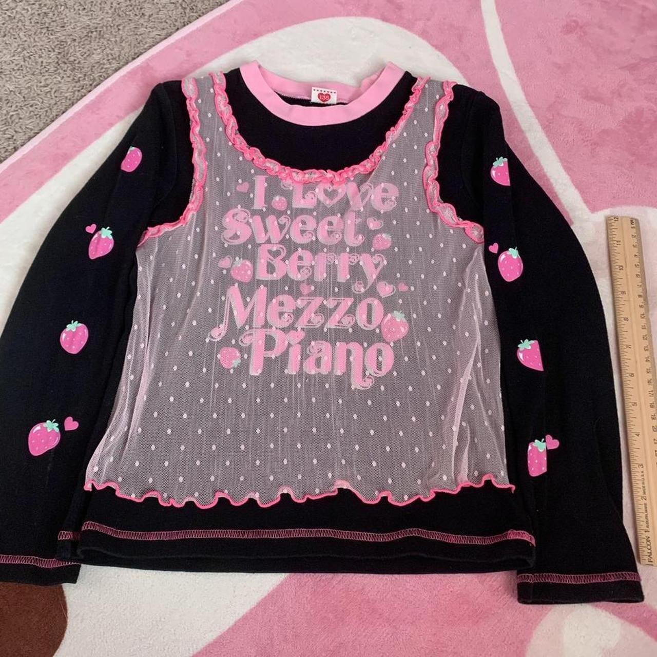 Black and pink Mezzo store piano cristal lovely girls t-shirt