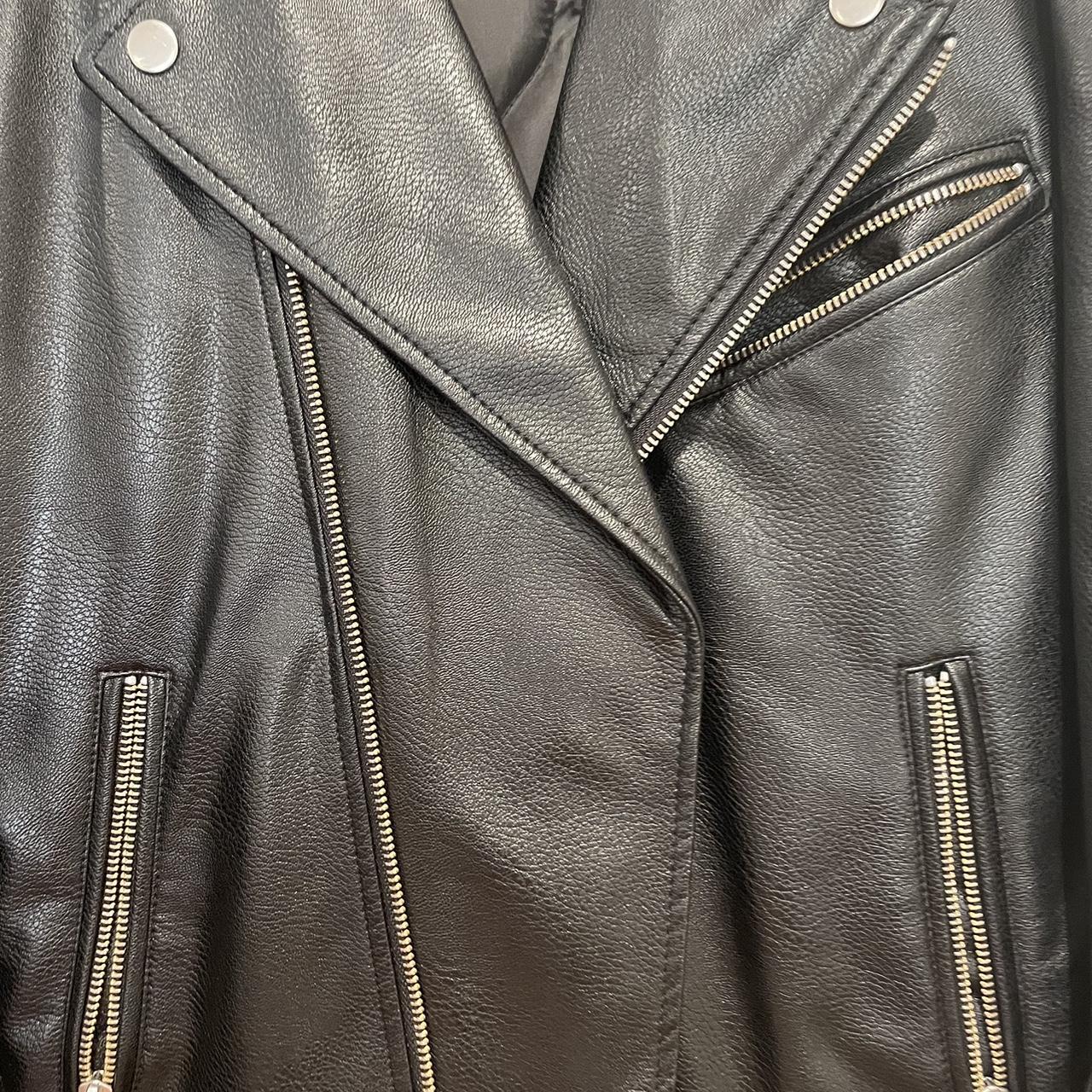 Reclaimed vintage faux leather jacket. - Depop