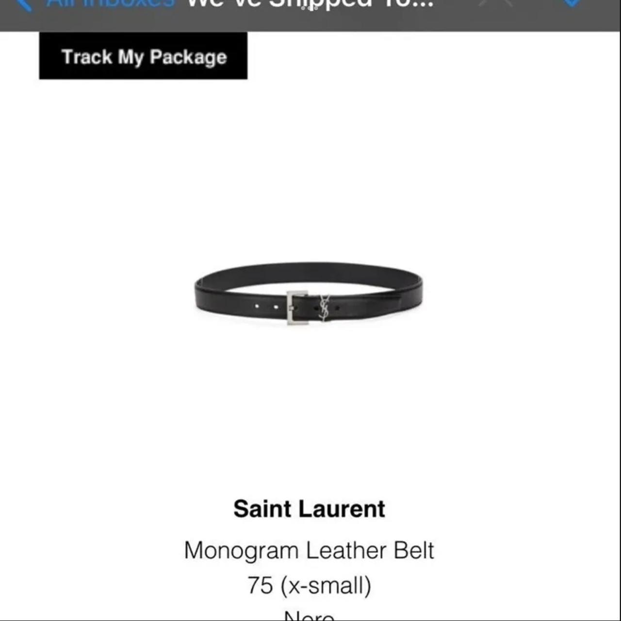 Vintage YSL Yves Saint Laurent Leather Belt in - Depop