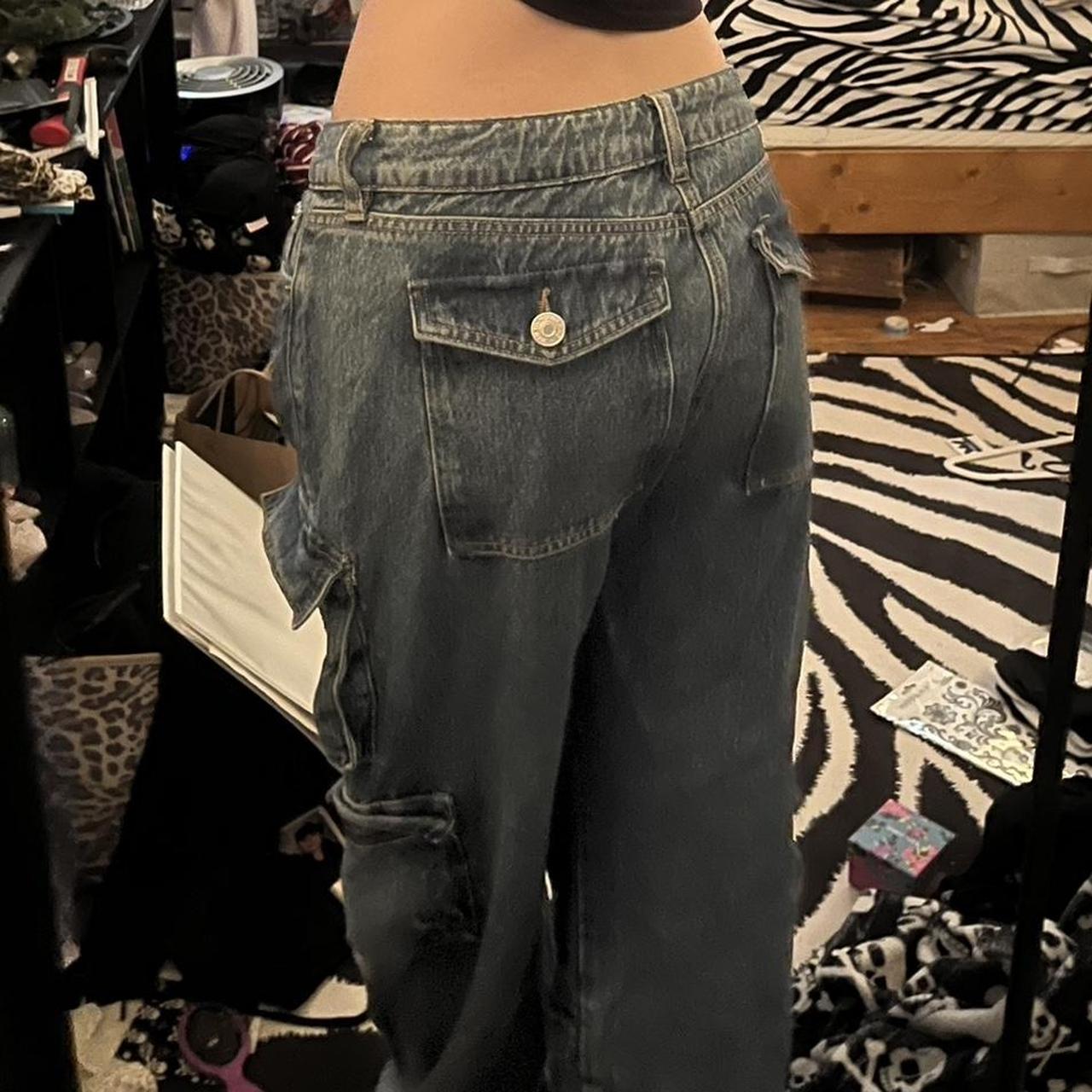 Garage Denim Cargo Jeans bought for 89 ⭒ 𖤐 ☠︎︎ 𖤐... Depop