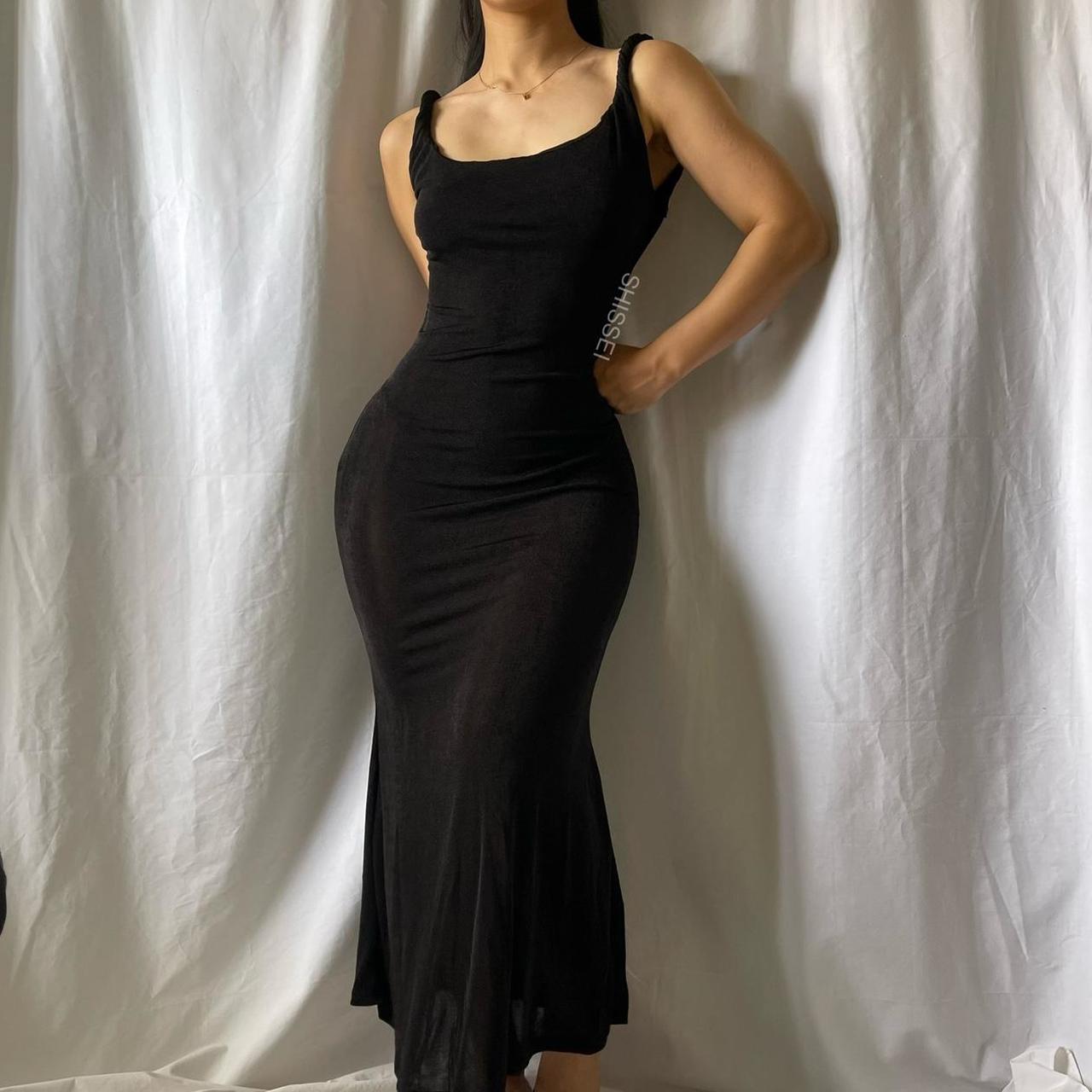 BLACK BACKLESS MAXI DRESS SIZE: S BRAND NEW - Depop