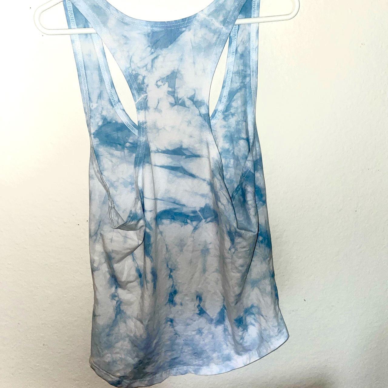 Muscle Graphic Tank Cloudy Tie Dye Ethereal Sky - Depop