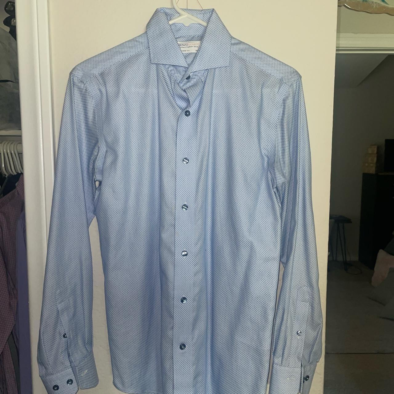 Blue Formal Shirt Uomo Perfect Blue Shirt... - Depop