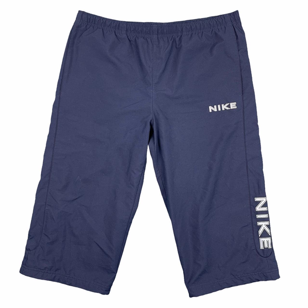Men’s Vintage Nike Navy Three Quarter Shorts. Large... Depop