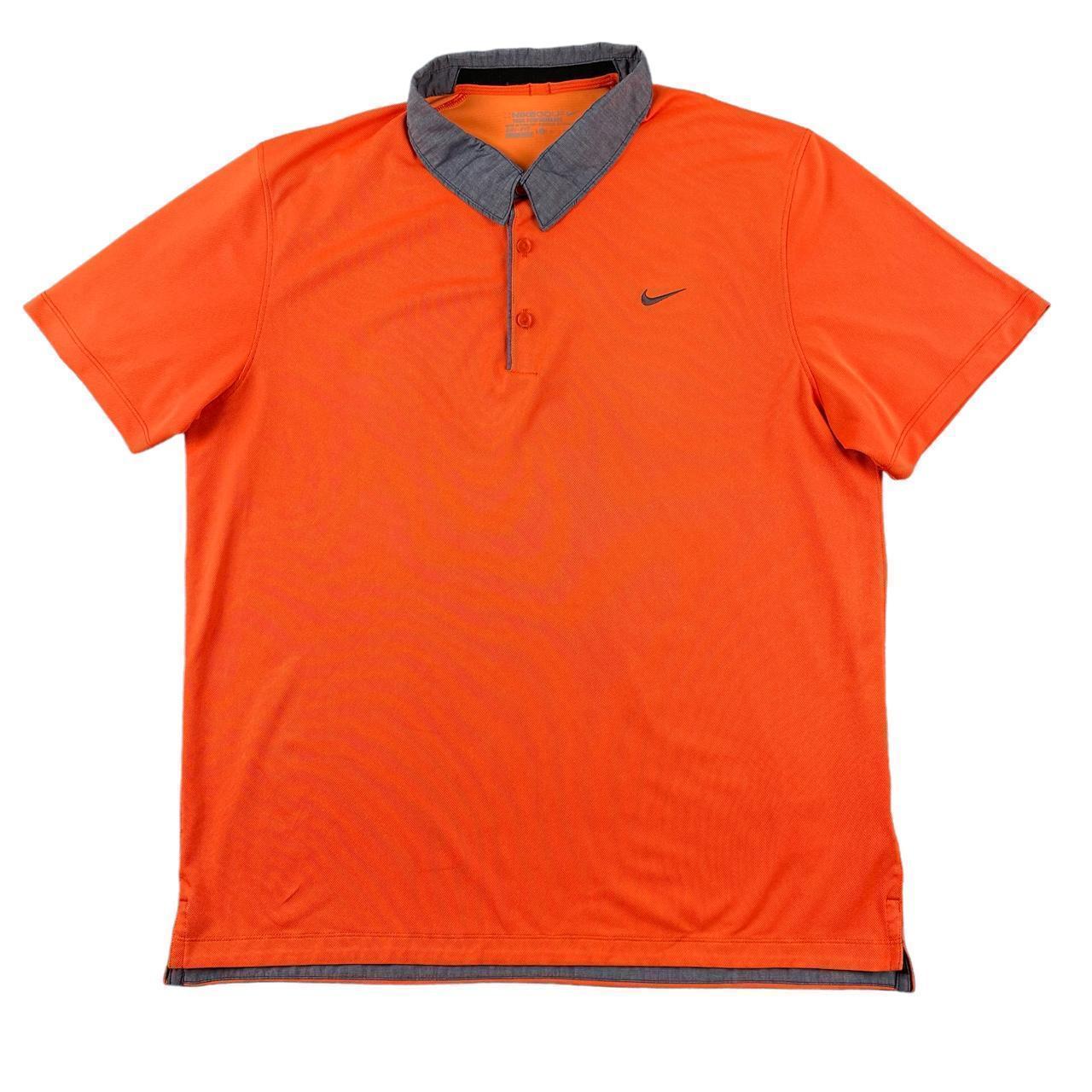 Nike Men's Orange and Grey Polo-shirts | Depop