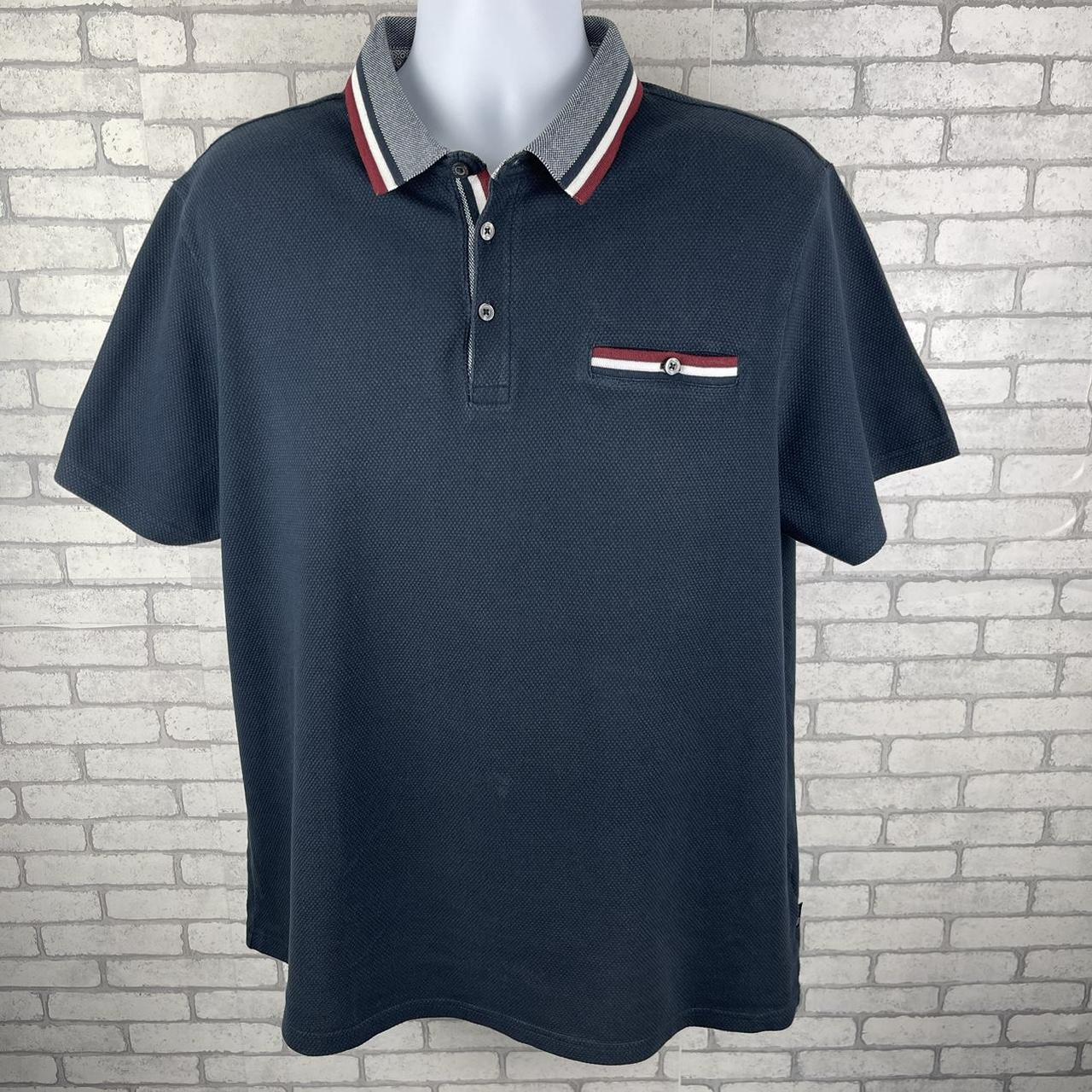 Vintage Burton Menswear London Navy Polo Shirt with. Depop