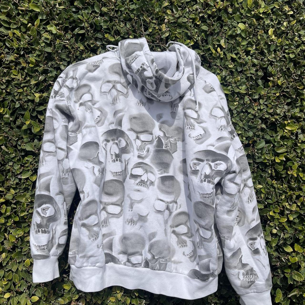famous stars and straps skull hoodie Depop