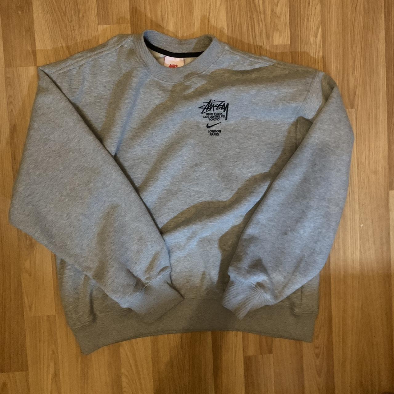 Nike x stussy crewneck jumper Size S fits oversized... - Depop