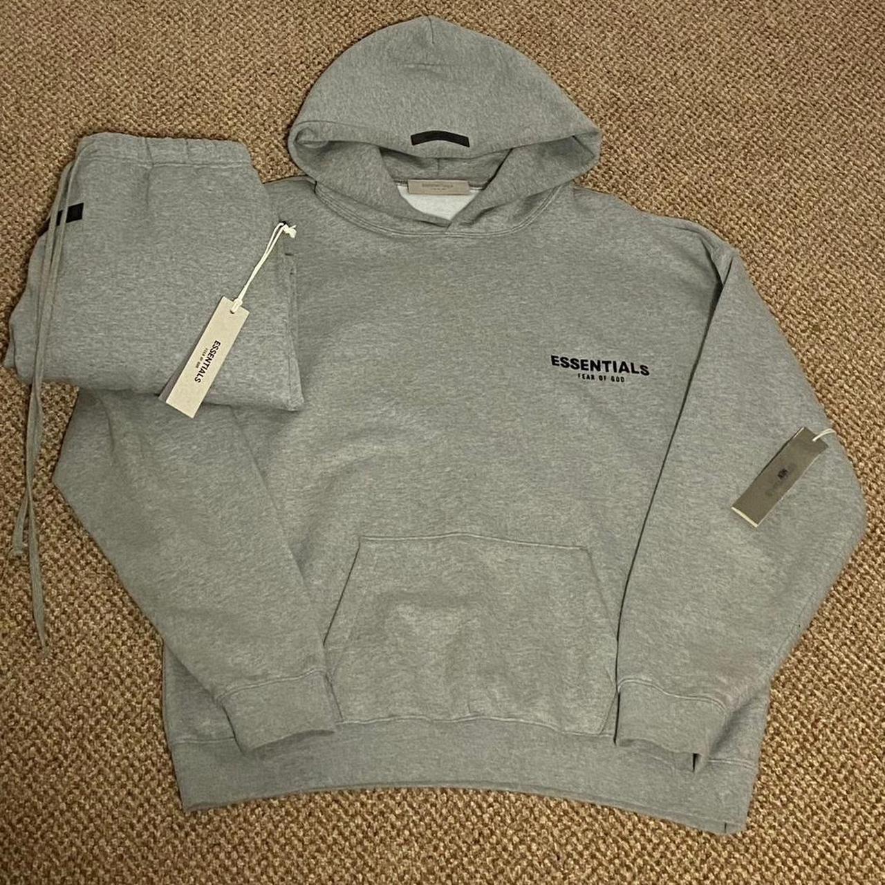 Fear Of God Essentials Tracksuit Grey Dark Oatmeal Depop