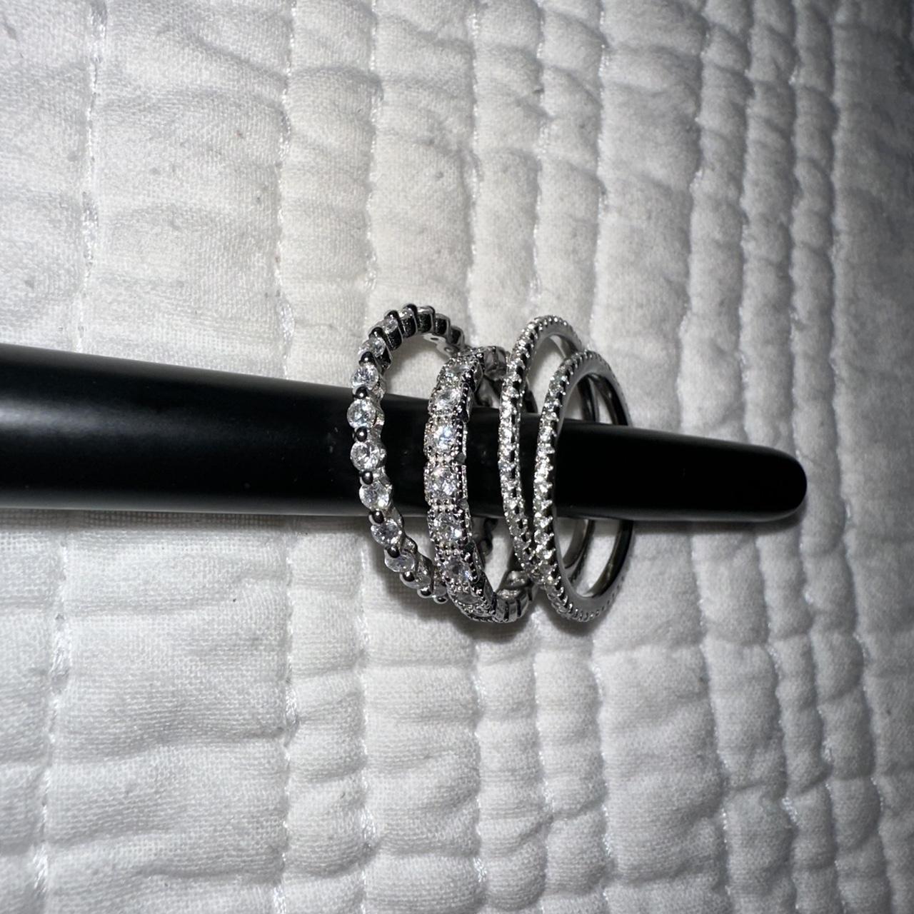 Women's Ring - Silver – Ring stack set #diamond - image 3