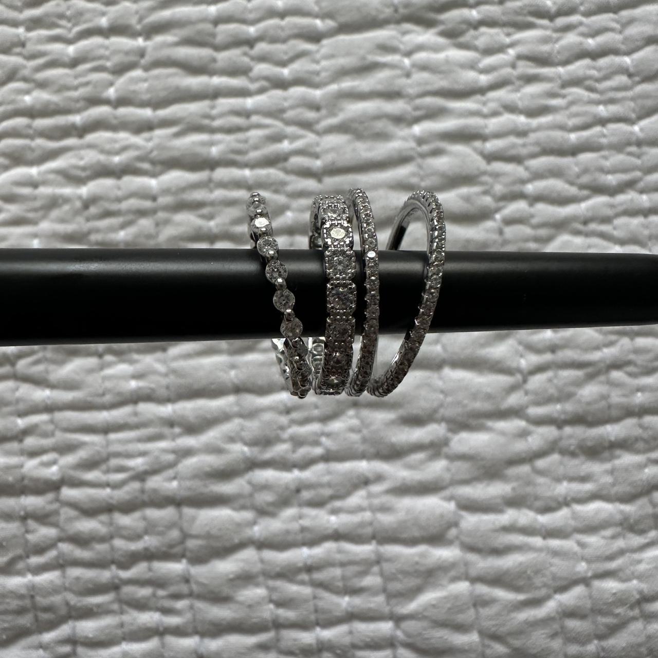 Women's Ring - Silver – Ring stack set #diamond - image 4