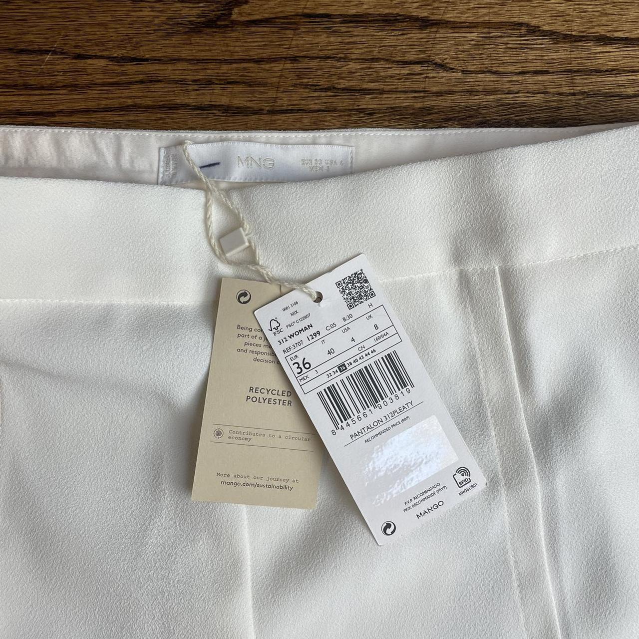 Mango Women's White Trousers (3)