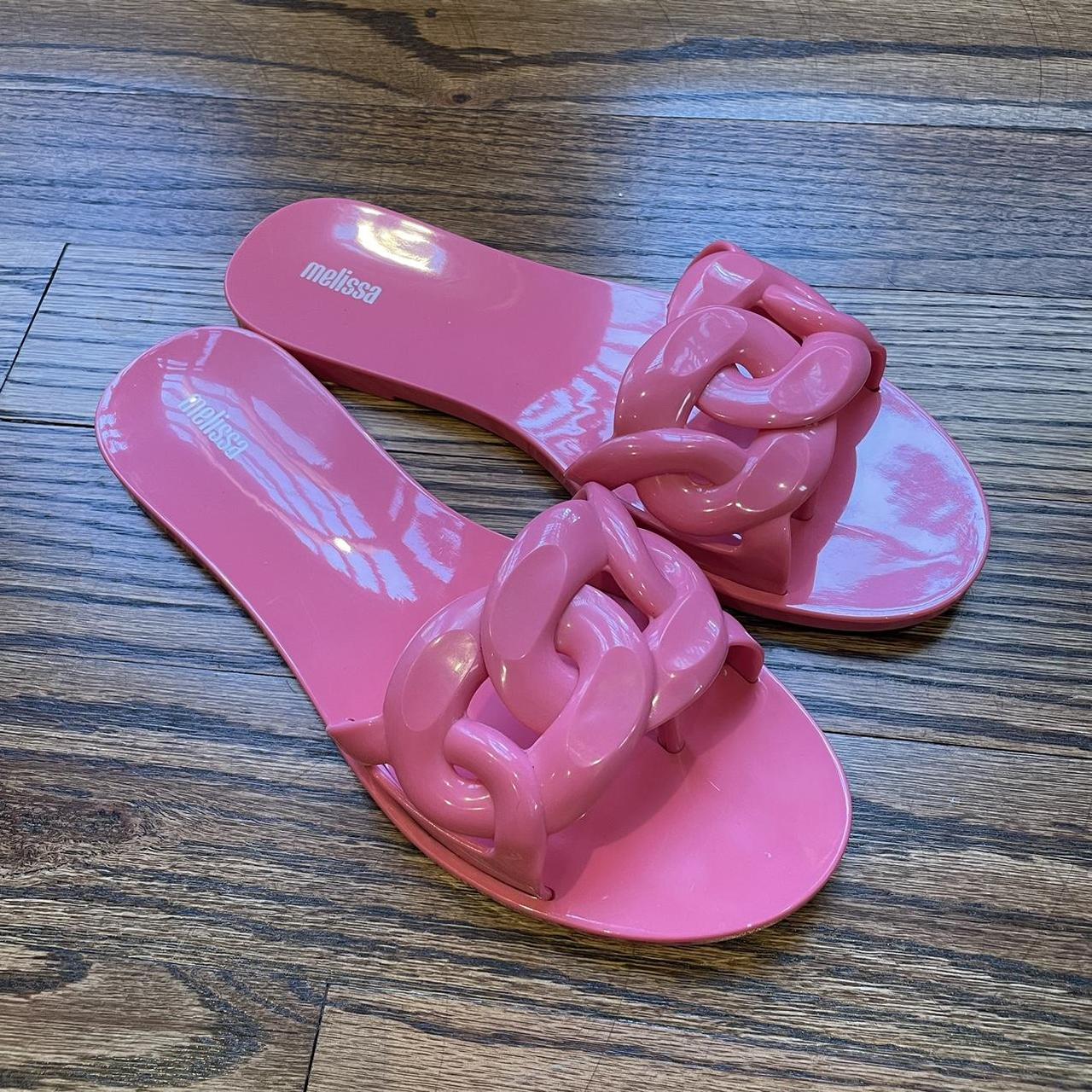 Barbie Melissa jelly sandals with toe strap Hot pink Depop