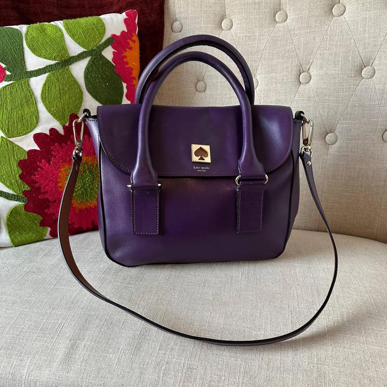 Kate Spade New York Women's Purple and Tan Bag | Depop