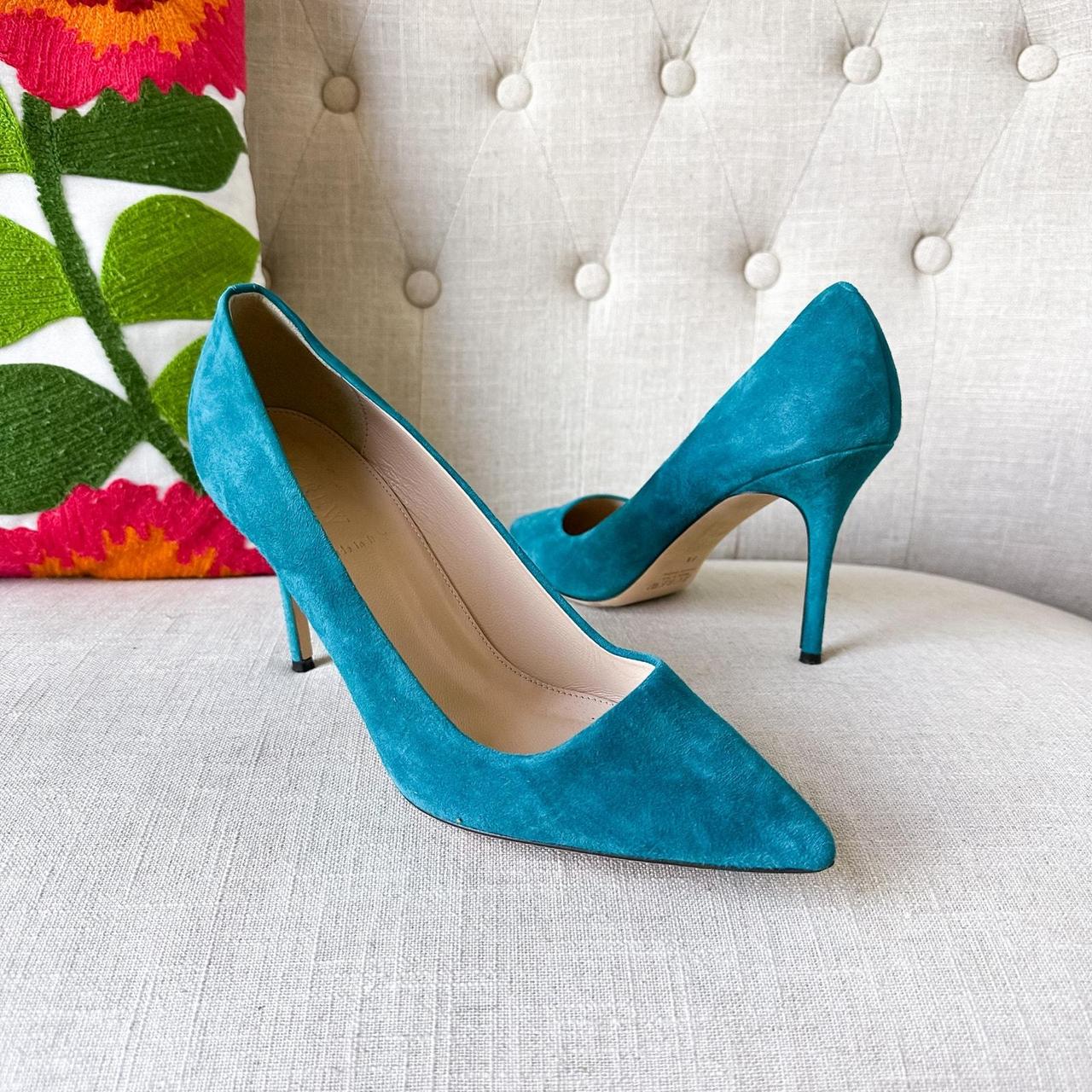 J. Crew Elsie Suede Pumps in Vivid Jade Size. Depop