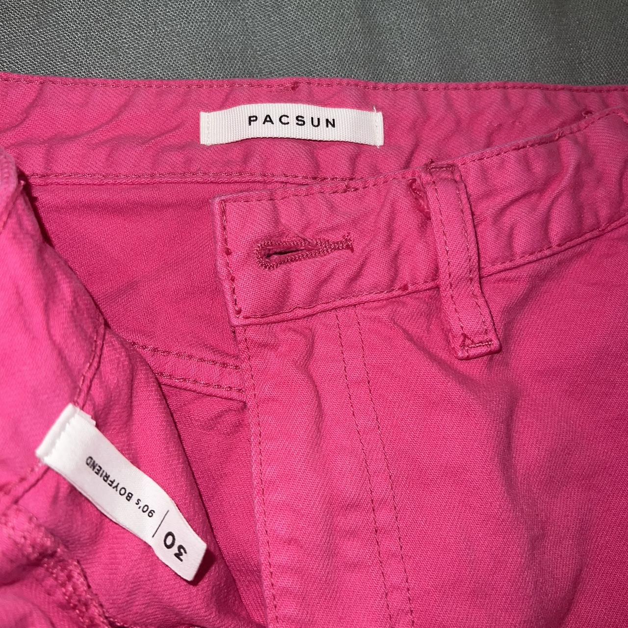 PacSun jeans Pink Heart hip 90s boyfriend style Size... - Depop
