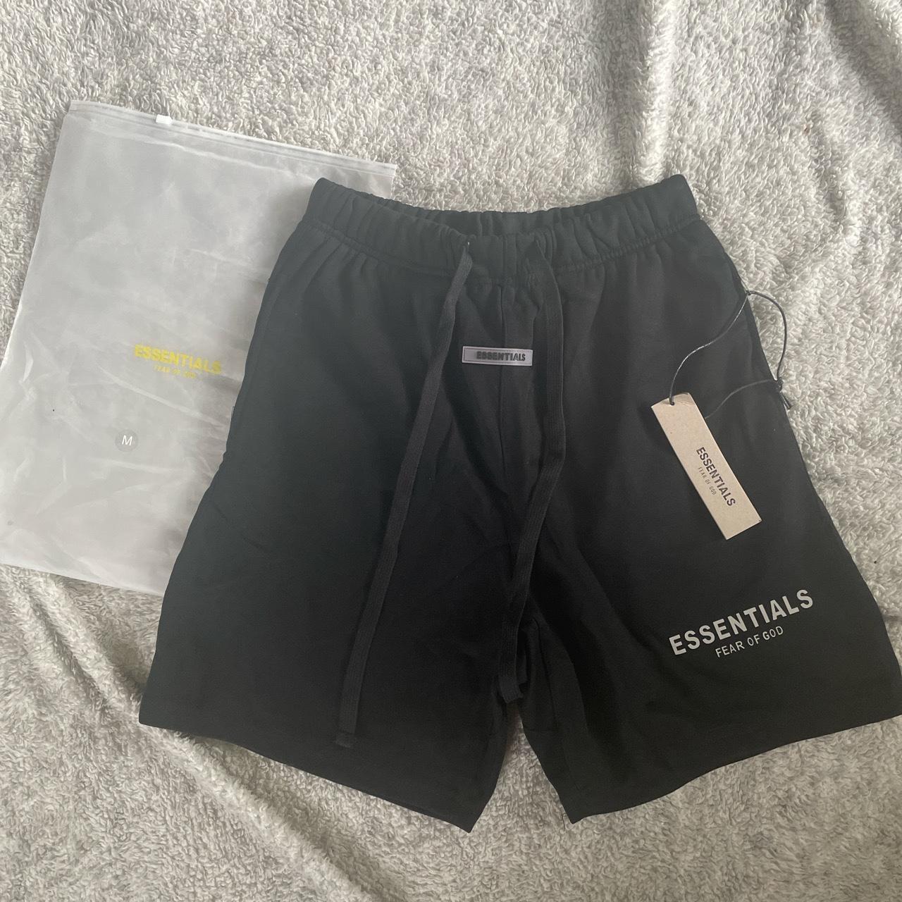 Fear of God Essentials Shorts Black Size M Brand New... - Depop