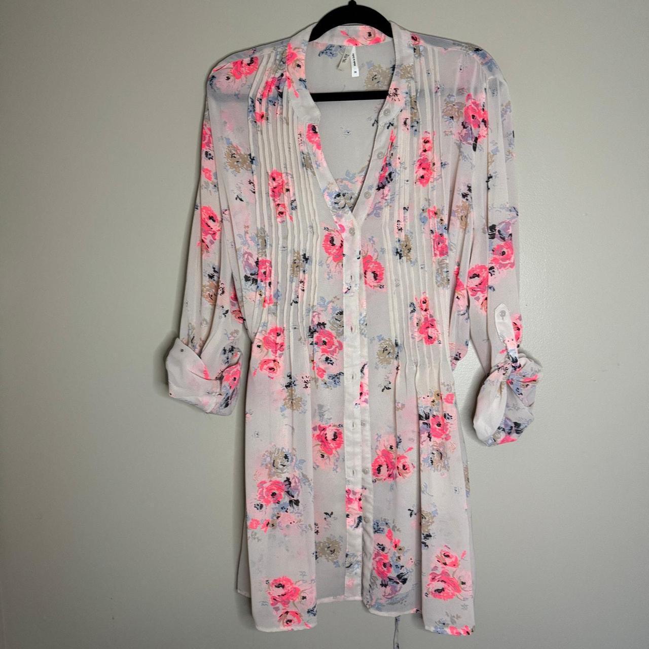 Source Unknown Women's Blouse - Cream/Multi - 3XL… - image 1