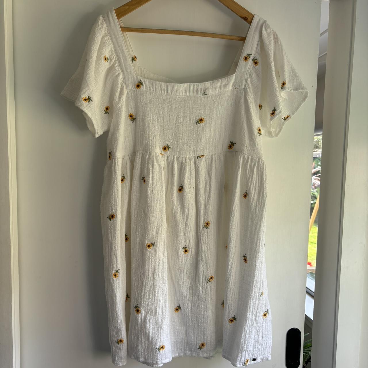 Ghanda sunflower mini dress Size L Cute! Depop