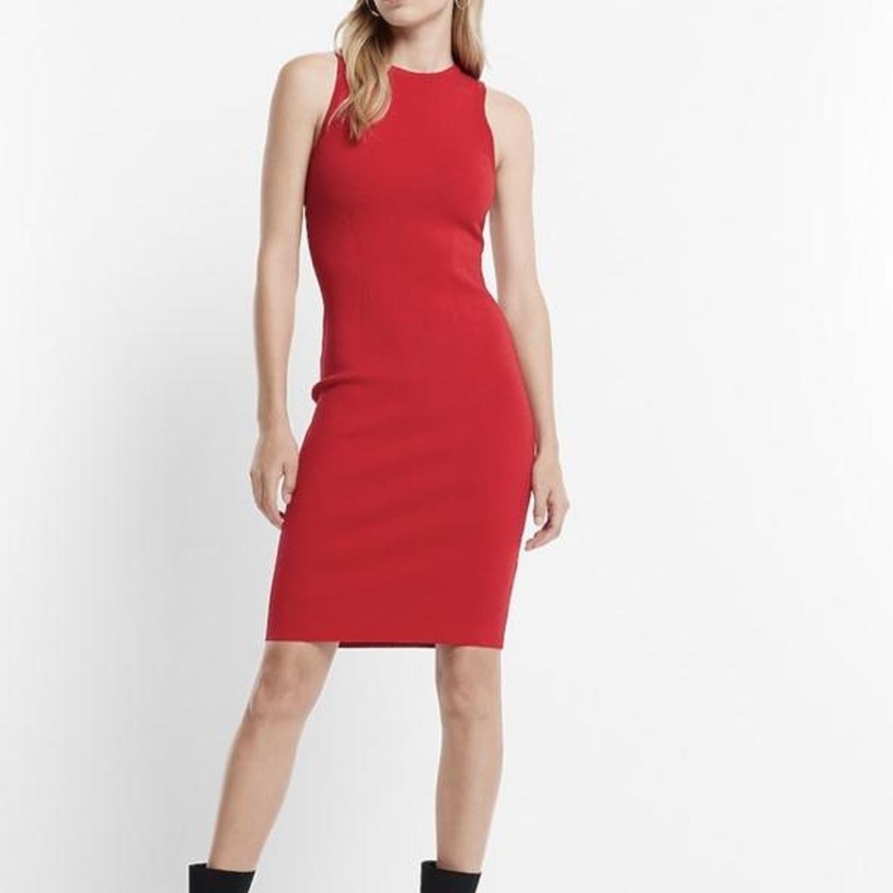 Express red sweater clearance dress