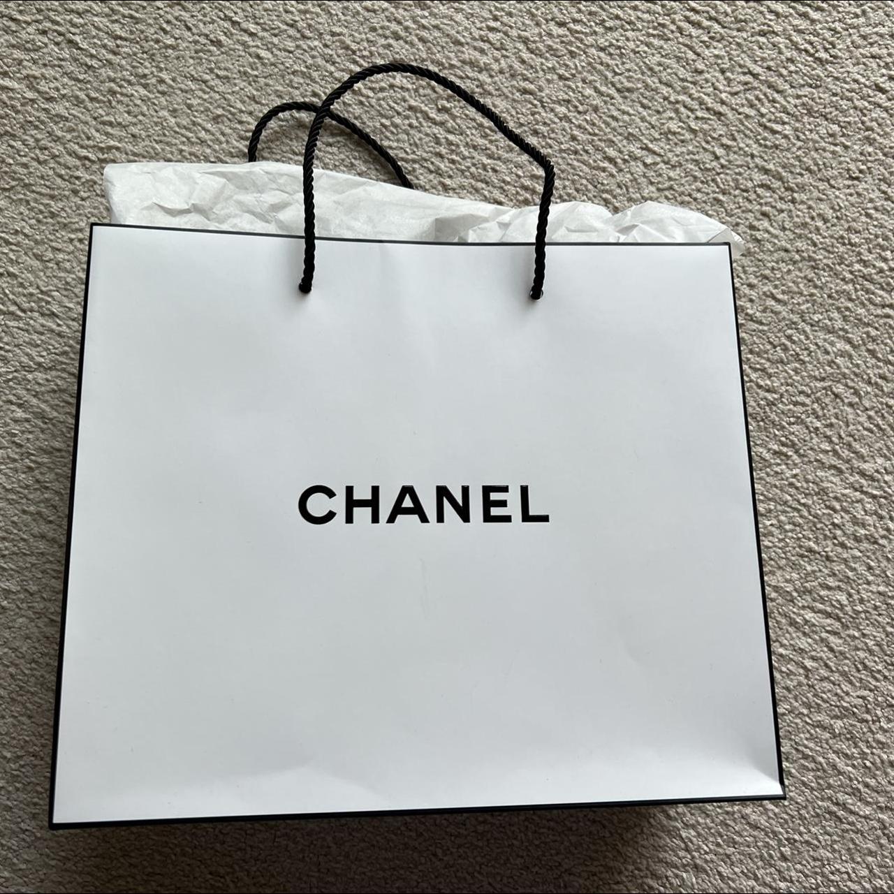 CHANEL White Retail Paper Bag 11.5” X 9.75” X 5” - Depop