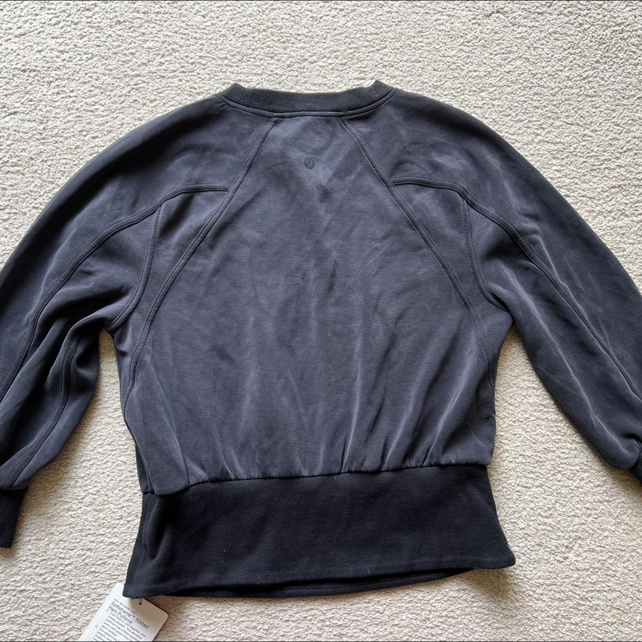 NWT Lululemon Softstreme Ribbed Hem Pullover Black Size 8 Top Sweater  Fleece New
