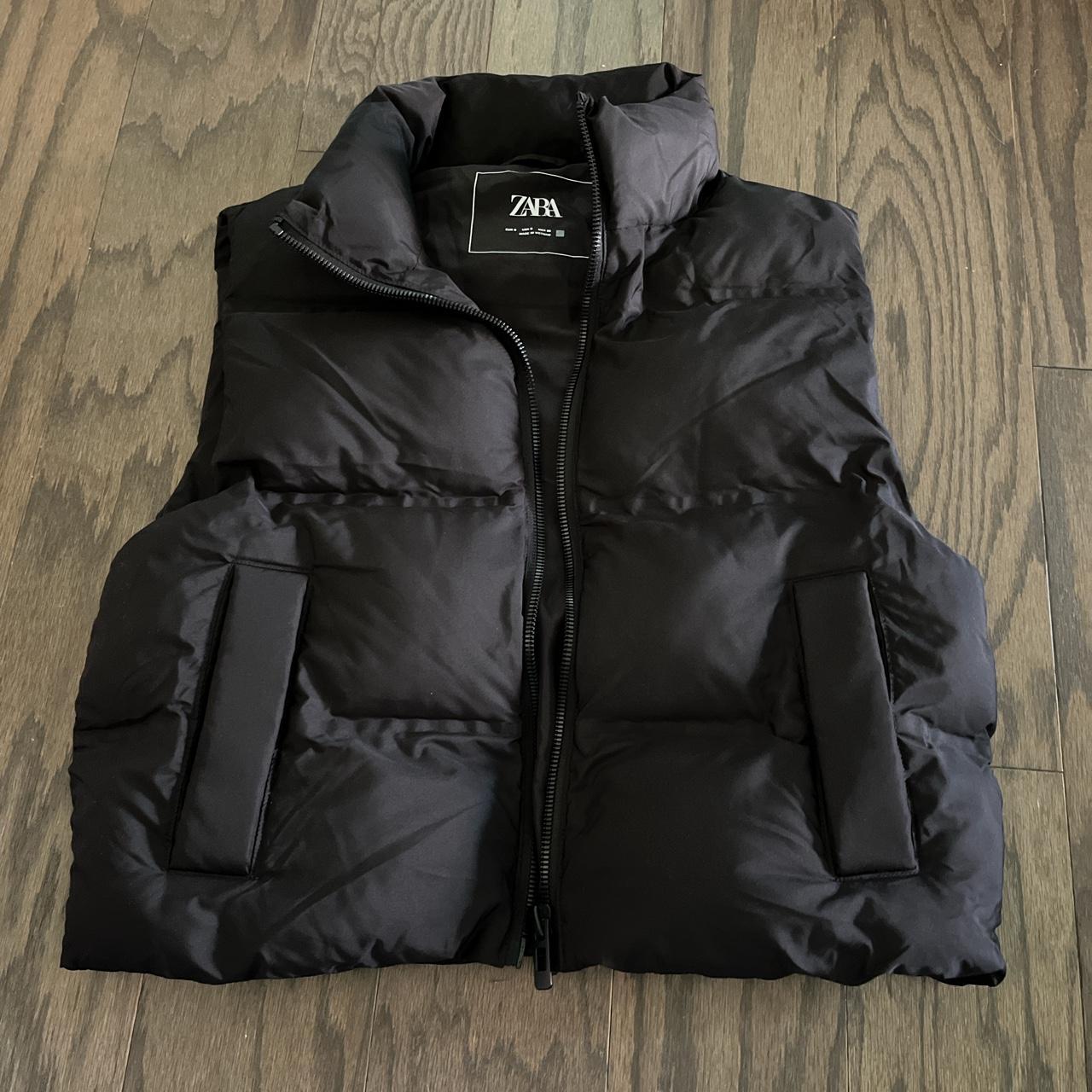 Zara Black Puffer Vest, only worn a handful of times... Depop