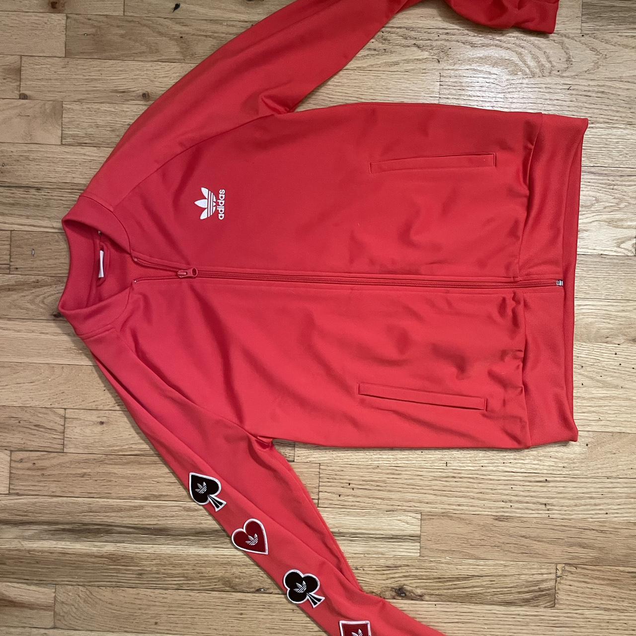 Adidas red ace of spades jacket Like new barely