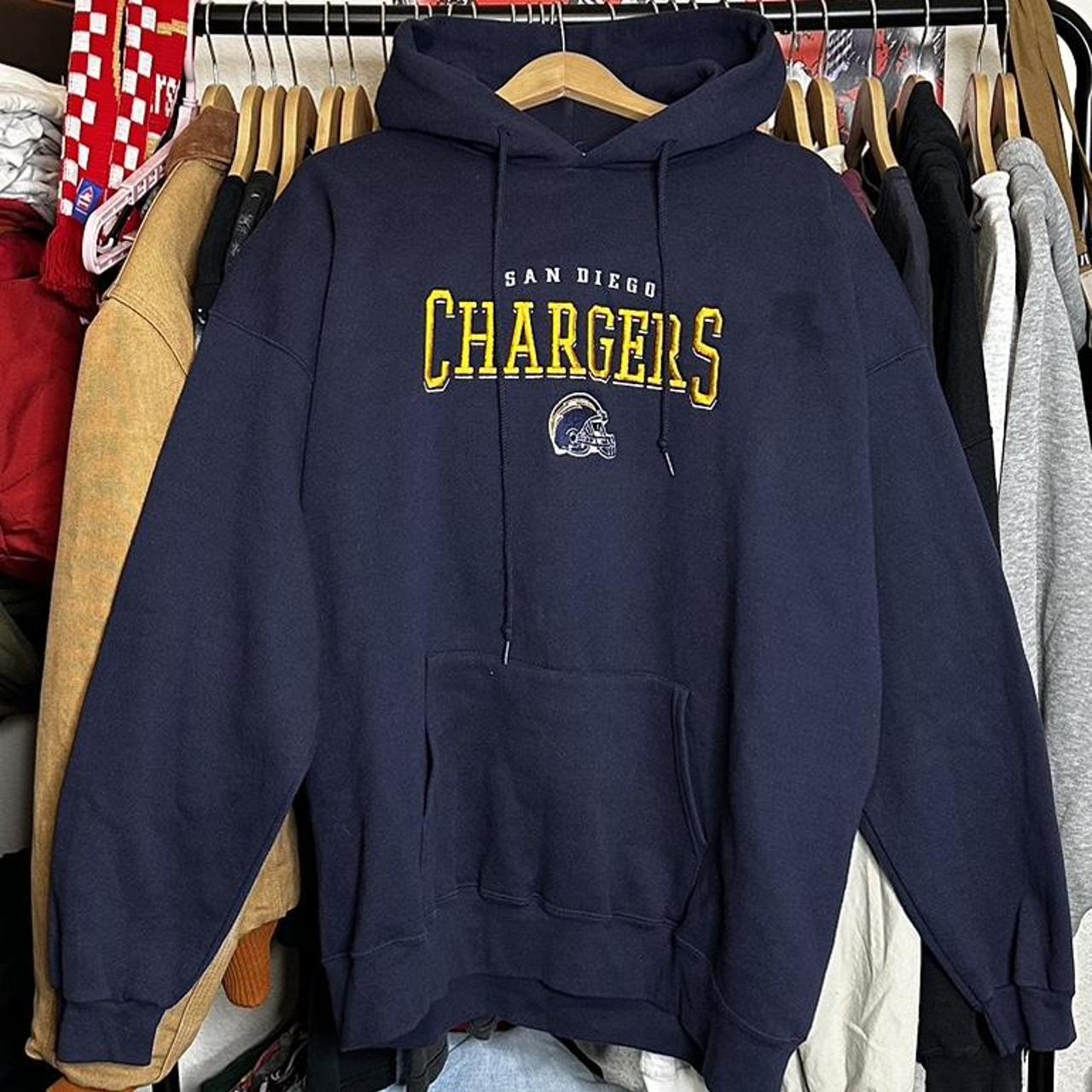 Vintage lee San Diego chargers hoodie size XL... - Depop