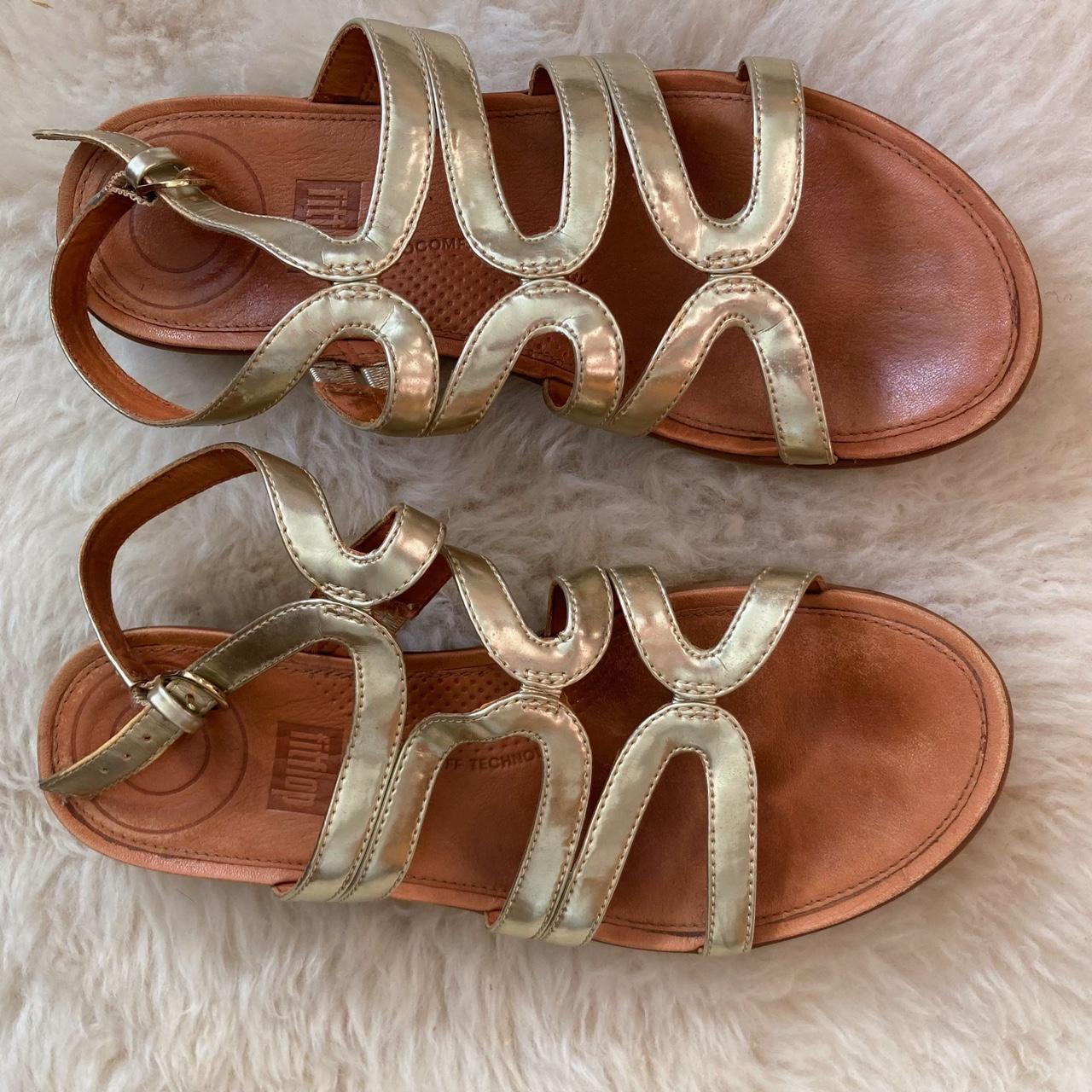 fitflop gold sneakers