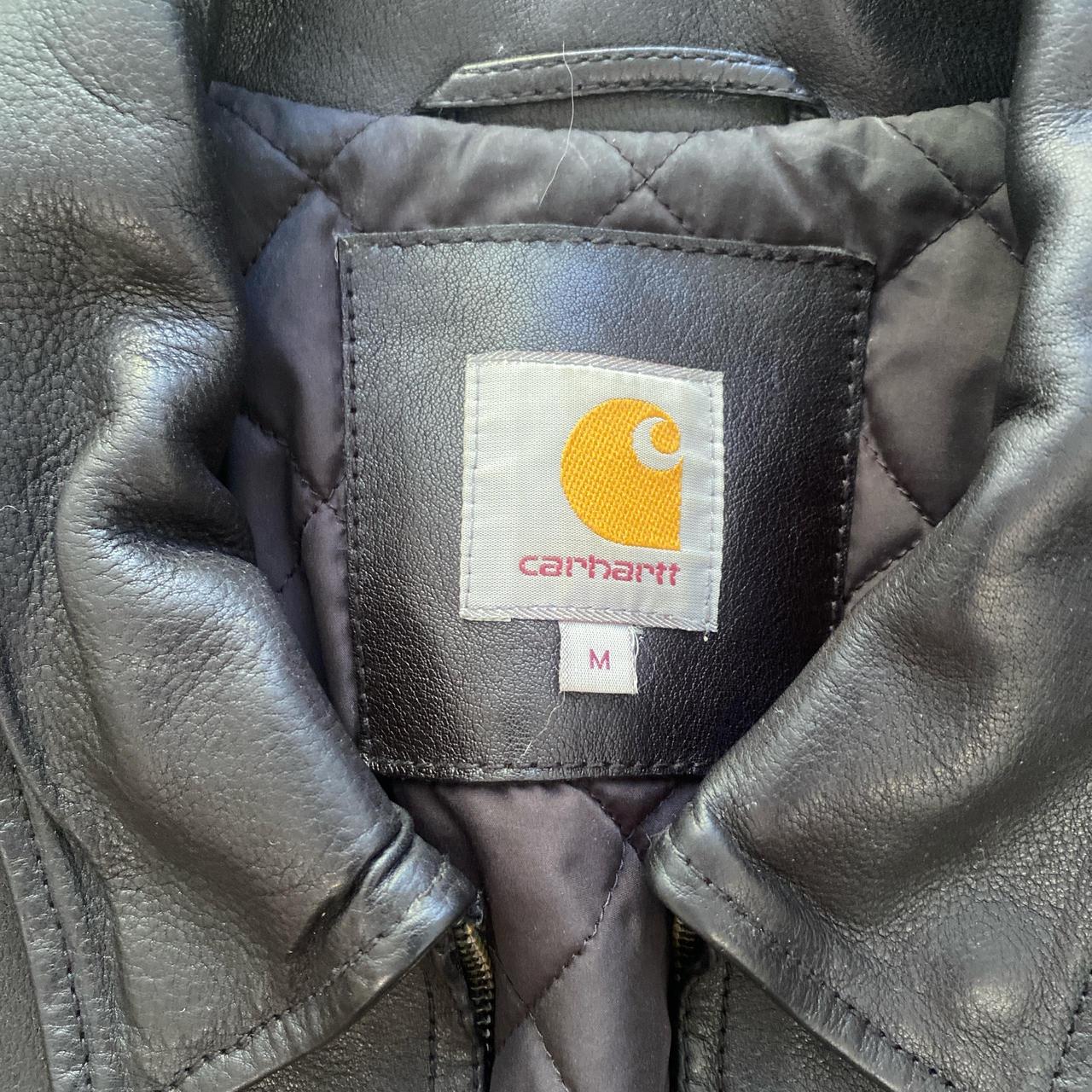 Carhartt Detroit leather jacket size M - men's | Depop