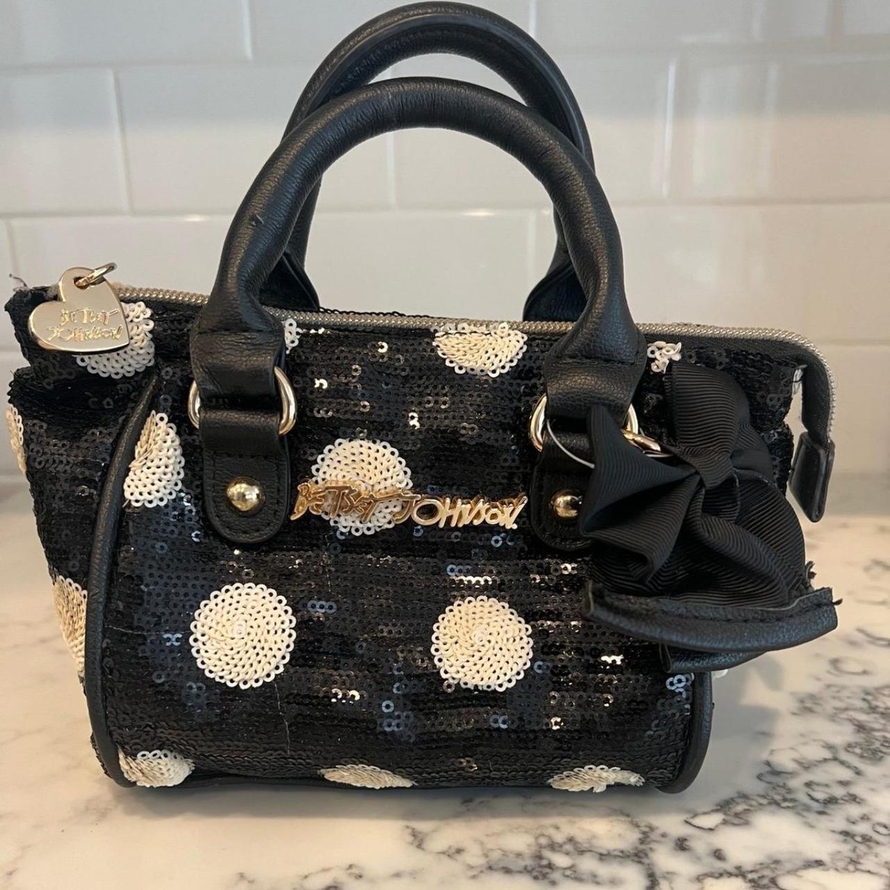 Betsey Johnson Polka Dot shops Bow Satchel