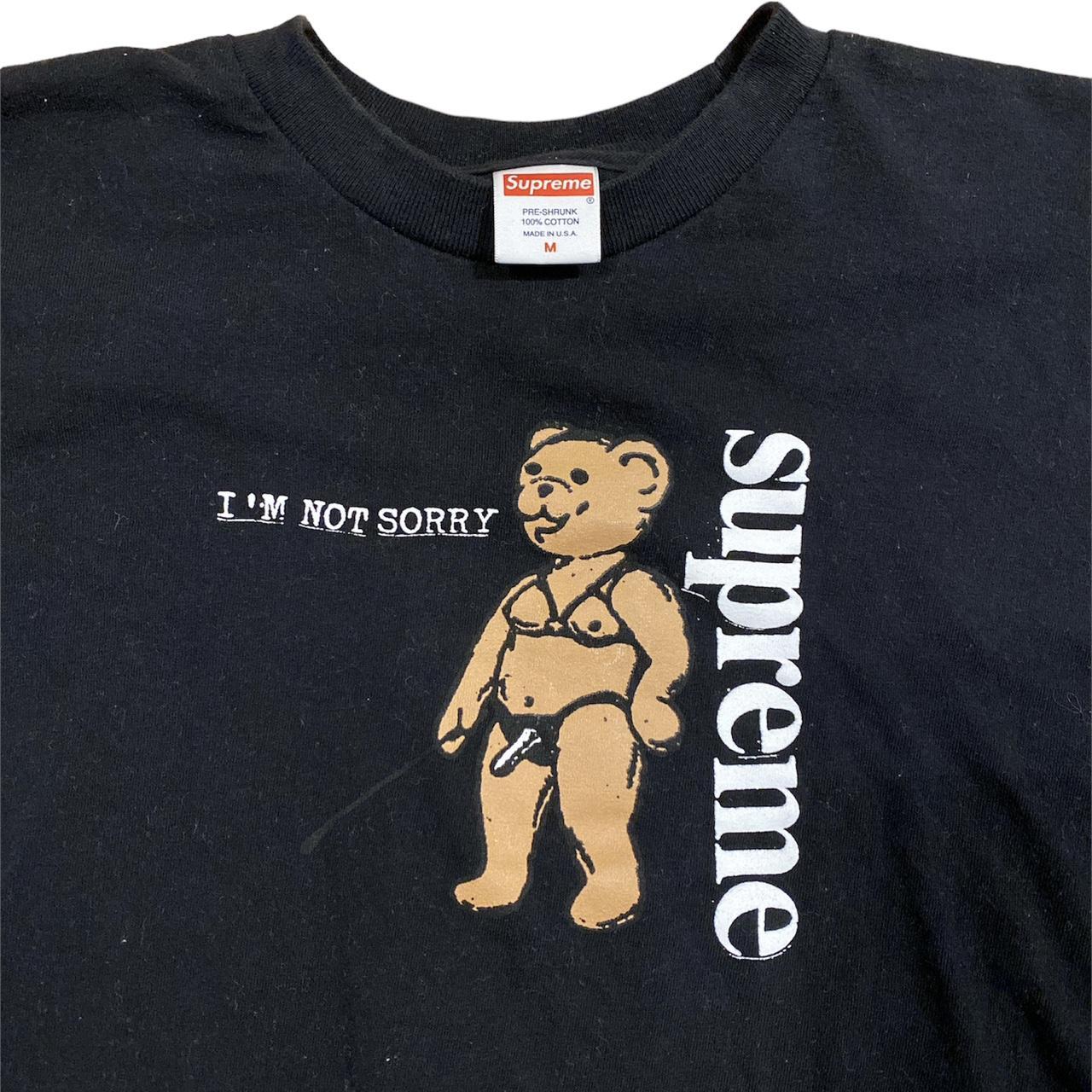 Supreme I'm Not Sorry Bear Punk Emo T-Shirt Size: - Depop