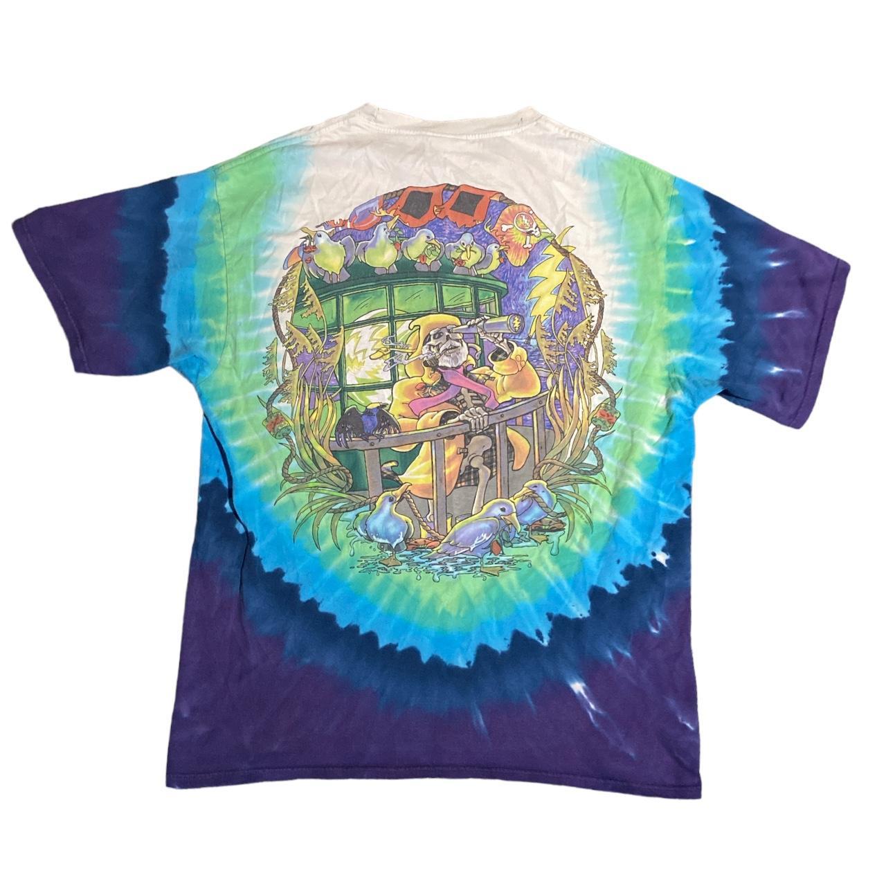 2000 GRATEFUL DEAD Lighthouse Tie Dye Liquid Blue Double Sided 