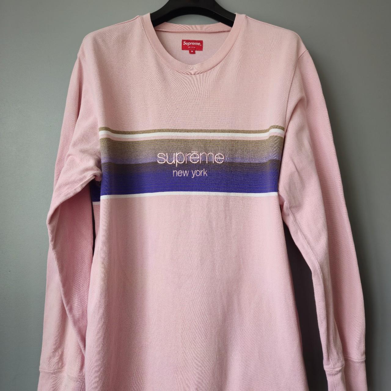 supreme top medium pink 9/10 condition one mark... - Depop