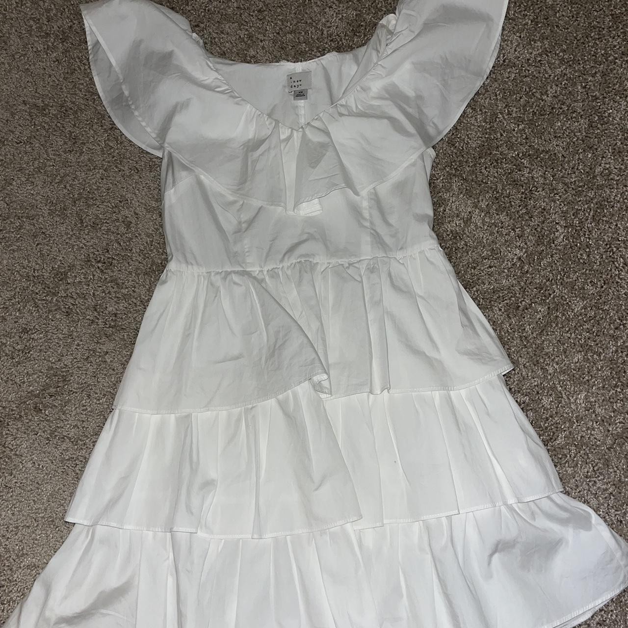 A New Day White Dress, - Worn once for sorority