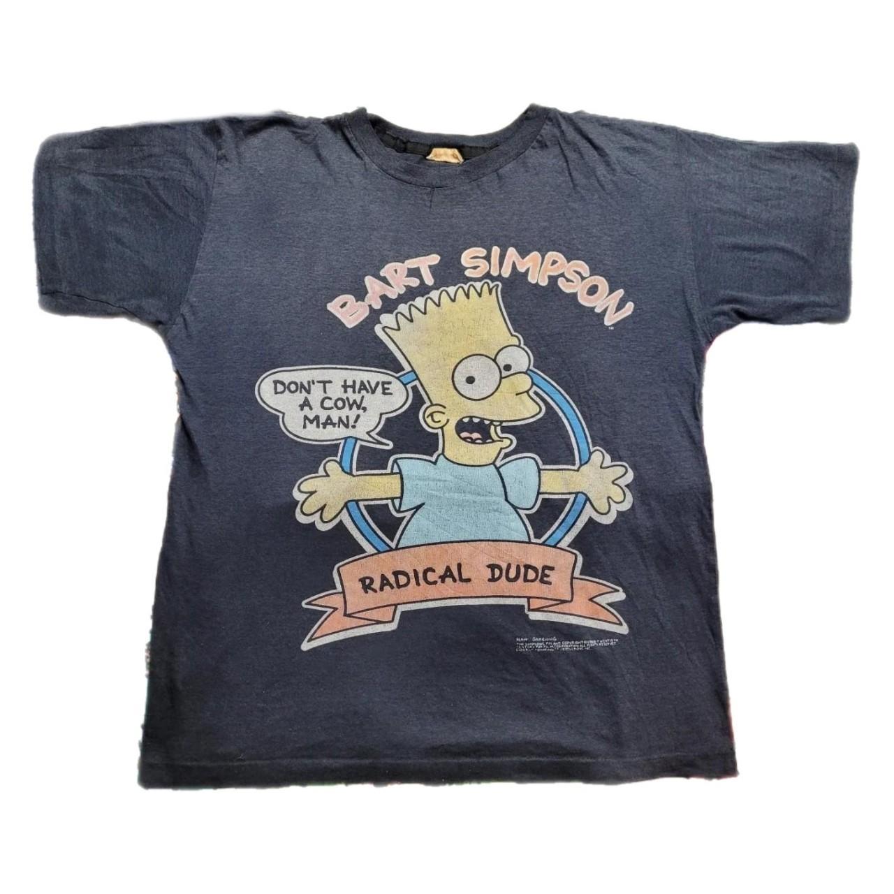 Vintage 80's Boot Bart Simpson Don't Have A Cow Man... - Depop