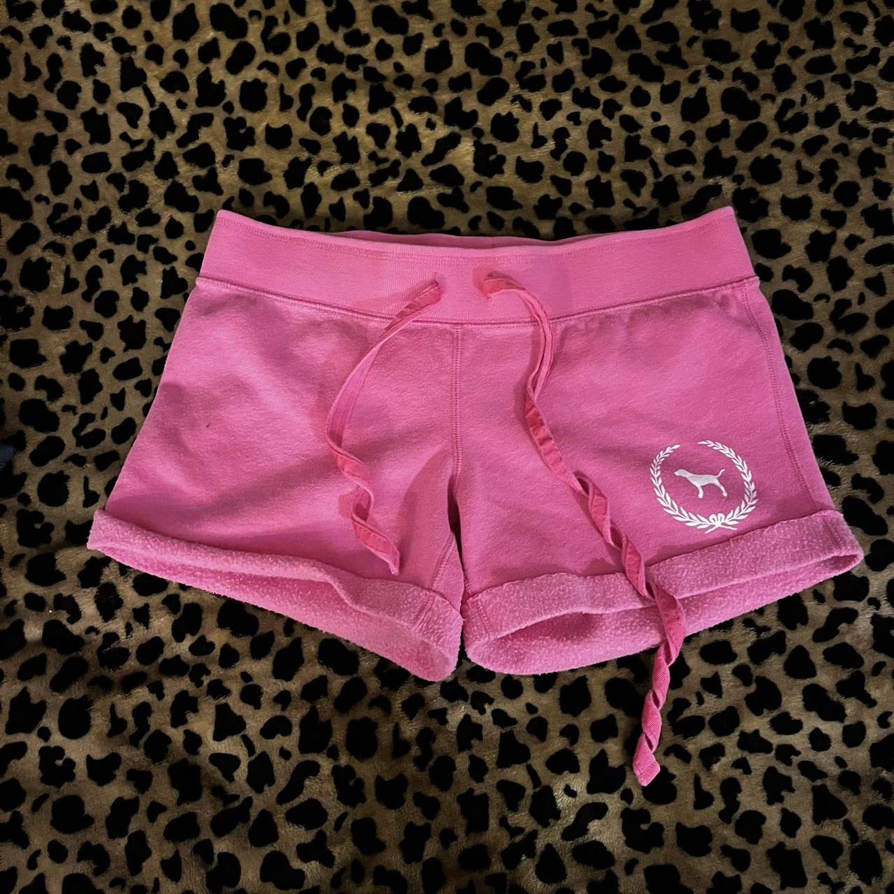 Victoria's Secret Women's Pink and White Shorts | Depop