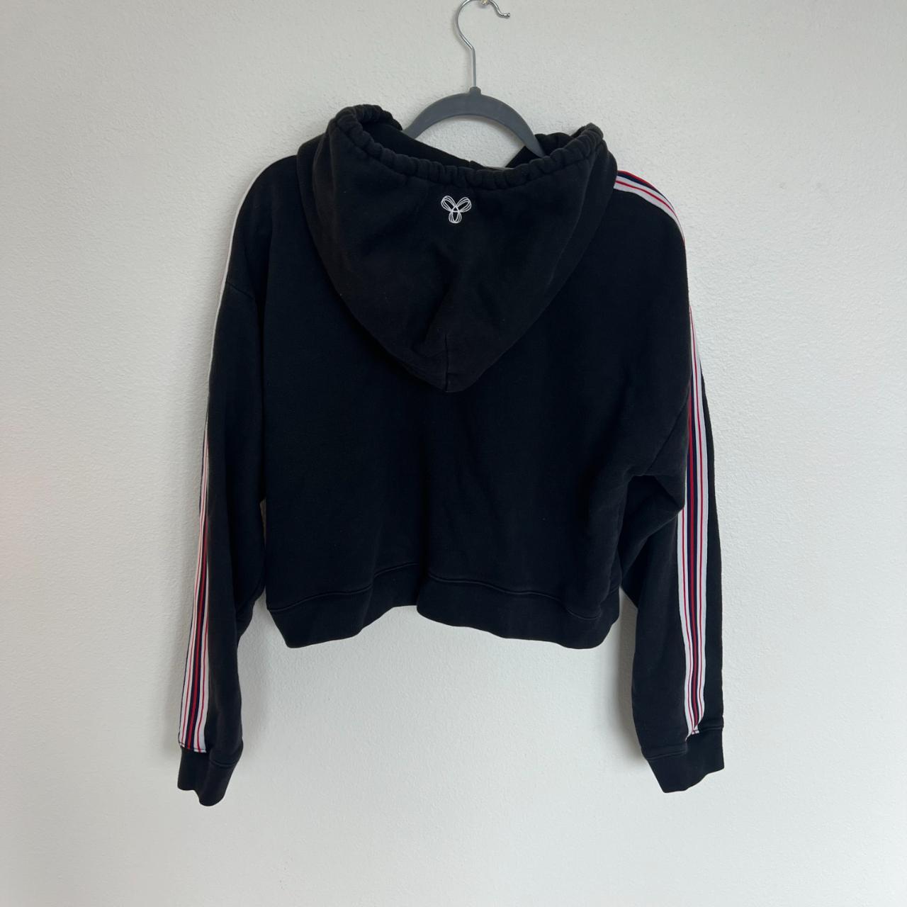 Aritzia TNA - The Iconic Hoodie, Black with Red and - Depop