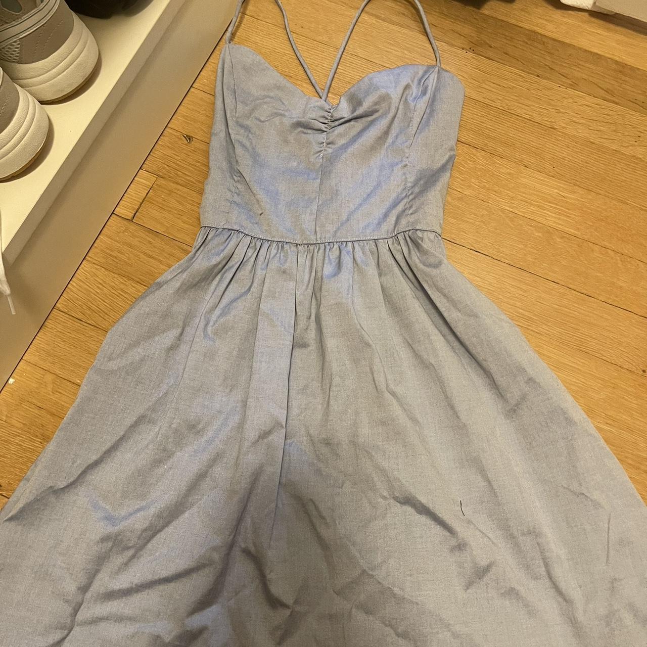 Djerf Avenue Women's Blue Dress | Depop