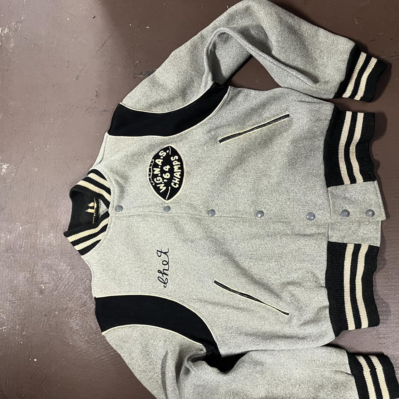 NCAA Men's Varsity Jacket - Grey/Multi - L – 1960… - image 1