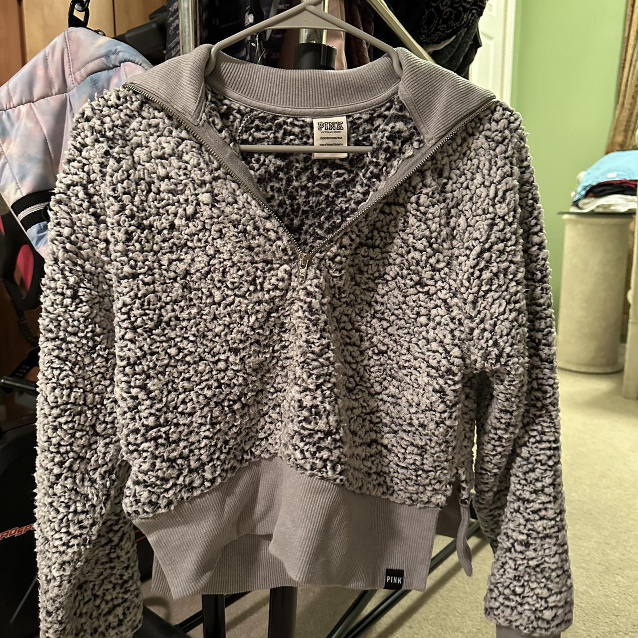 PINK Victoria's Secret Cheetah Print Quarter Zip - Depop