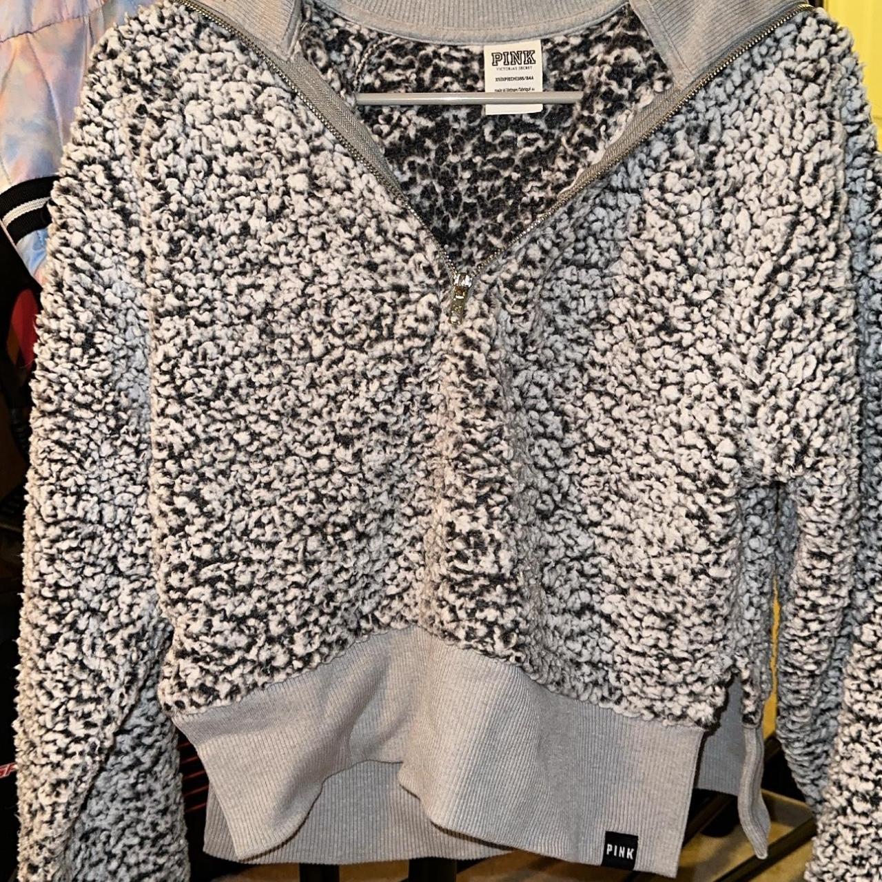 PINK Victoria's Secret Cheetah Print Quarter Zip - Depop