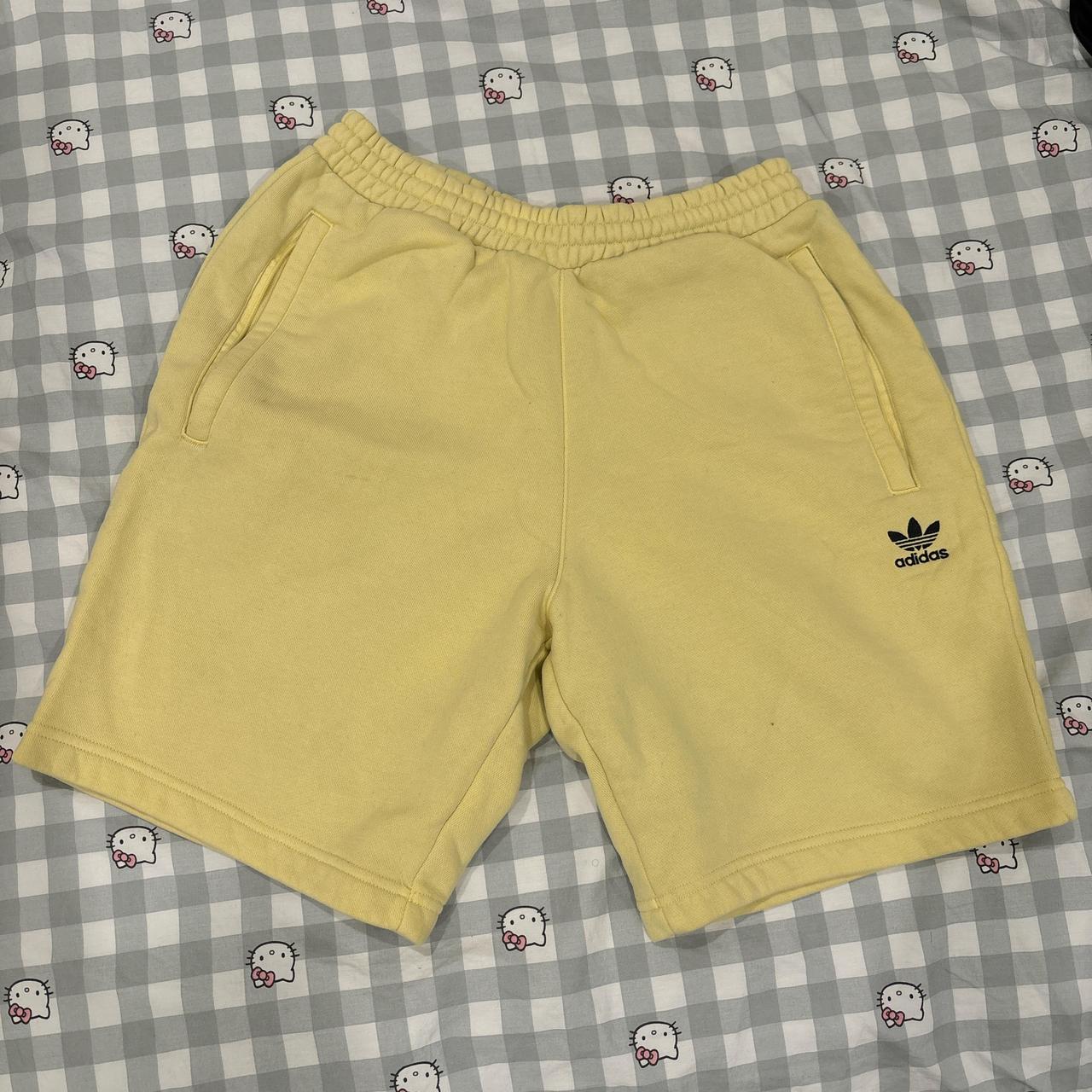 Men's adidas light yellow shorts in a size Depop