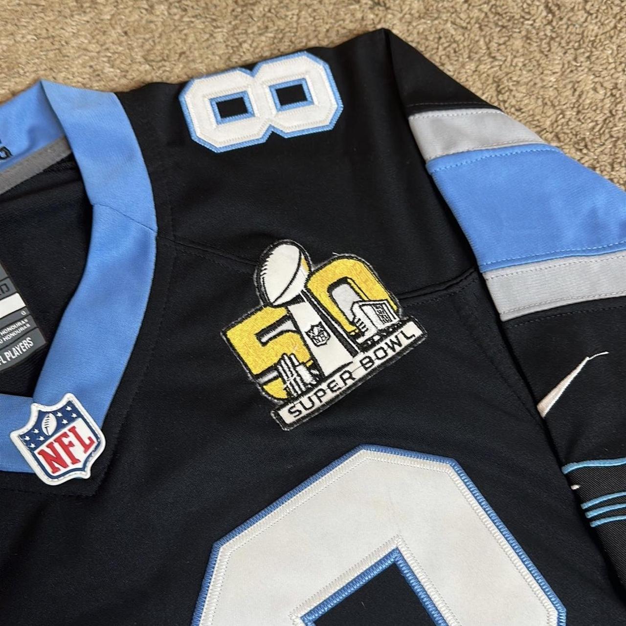 Nike Carolina Panthers Super Bowl 50 And NFC Champions Shirts - Size Medium