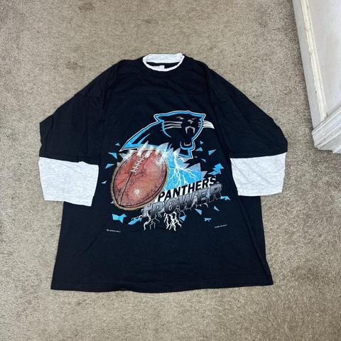 Vintage Carolina Panthers Shirt Men's XL 1993 Trench - Depop